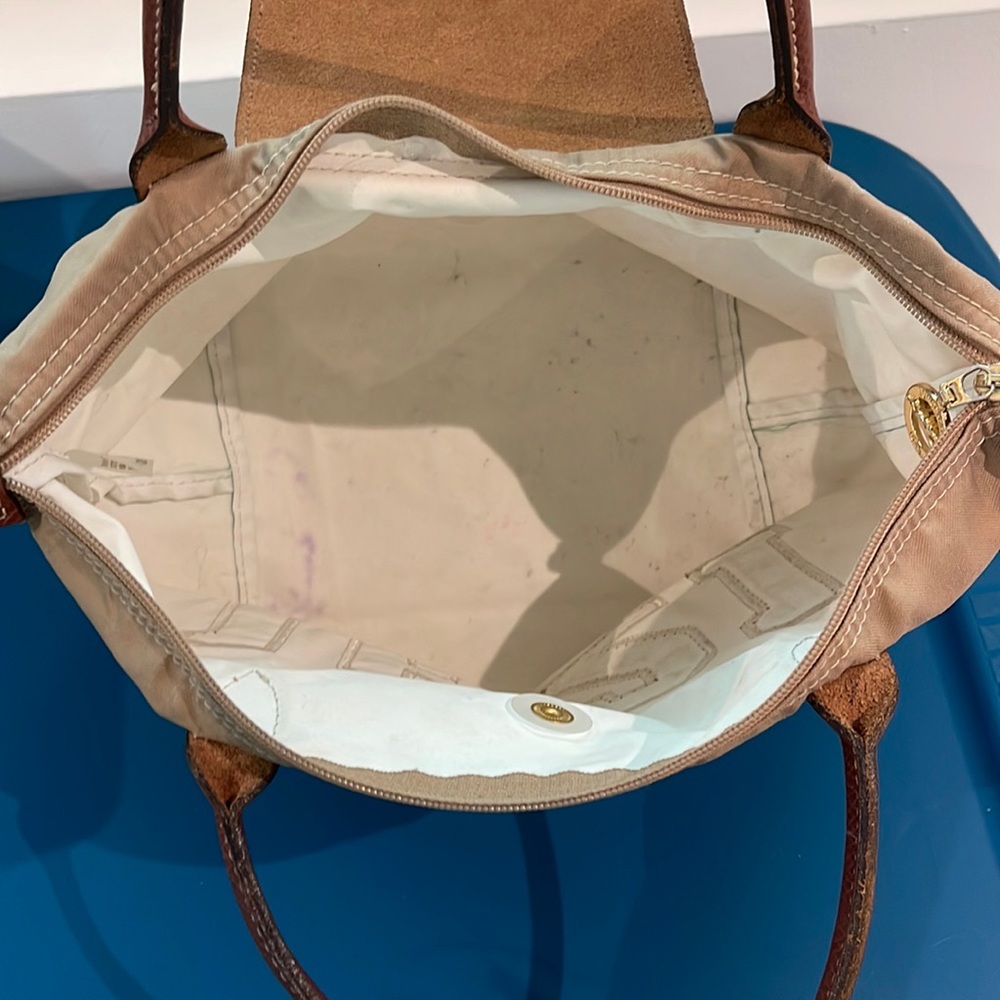 Longchamp small bag special limited edition beige with terry cloth numbers Y2K - Picture 7 of 12